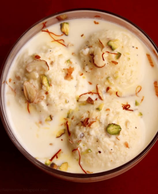 Ras malai milk sponge.