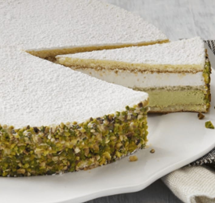 Pistachio e ricotta cake.