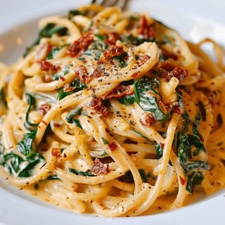 Pasta spinach & cream